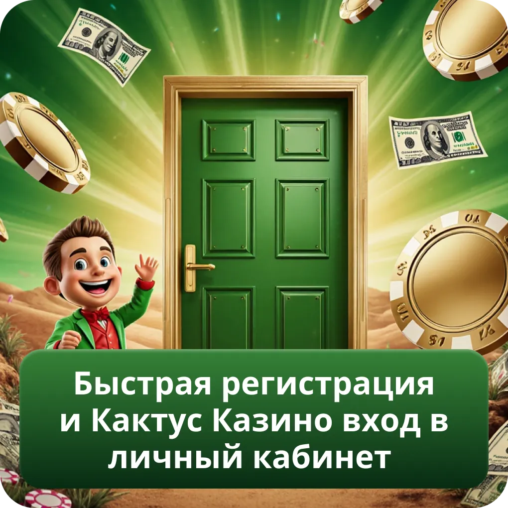 Быстрая регистрация и Кактус Казино вход в личный кабинет