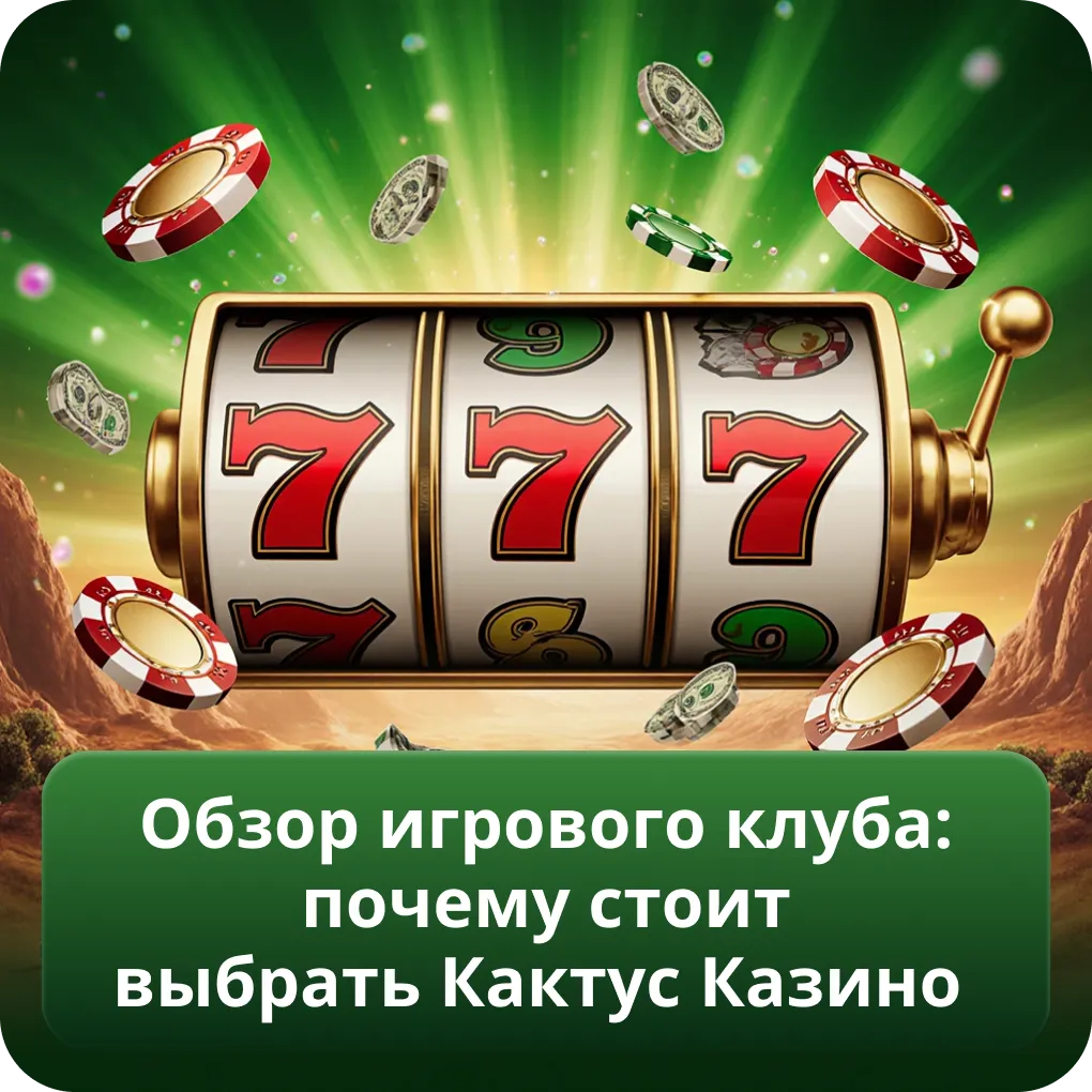 Обзор игрового клуба: почему стоит выбрать Кактус Казино