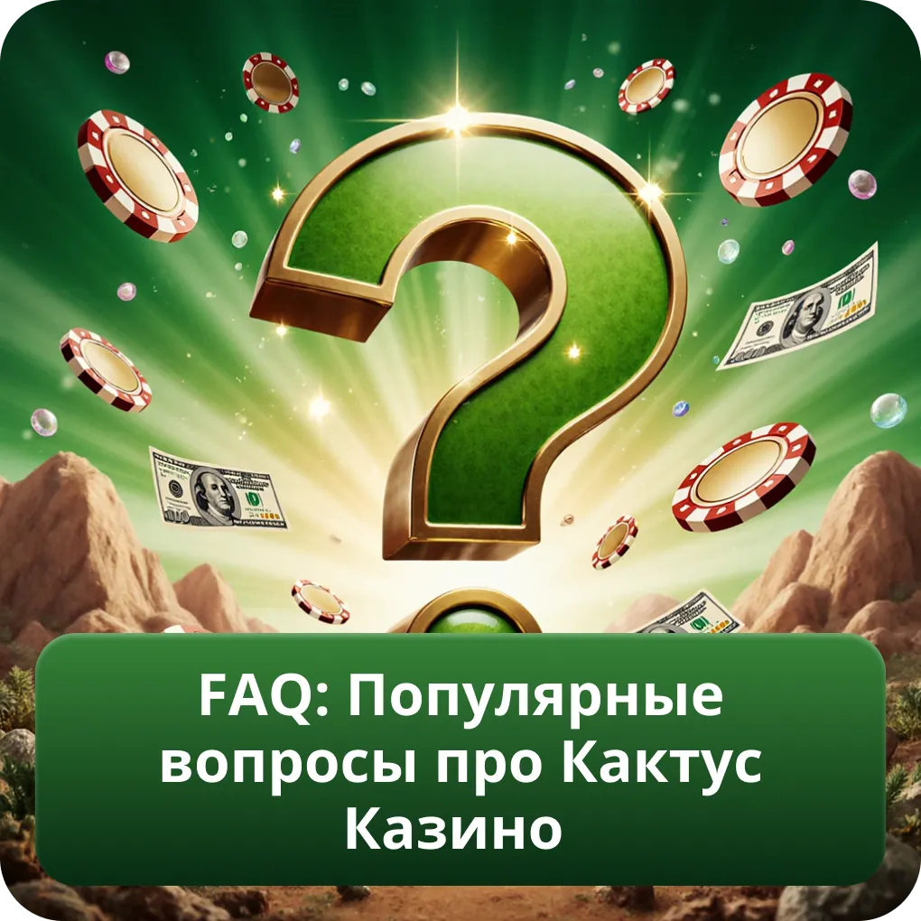FAQ: Популярные вопросы про Кактус Казино