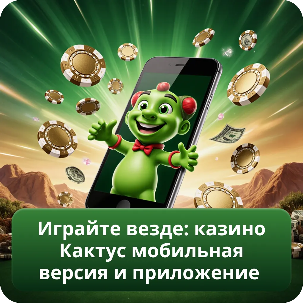 Играйте везде: казино Кактус мобильная версия и приложение